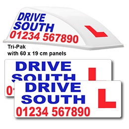 White Aero Roof Sign Graphic Advantage Tri-Pak